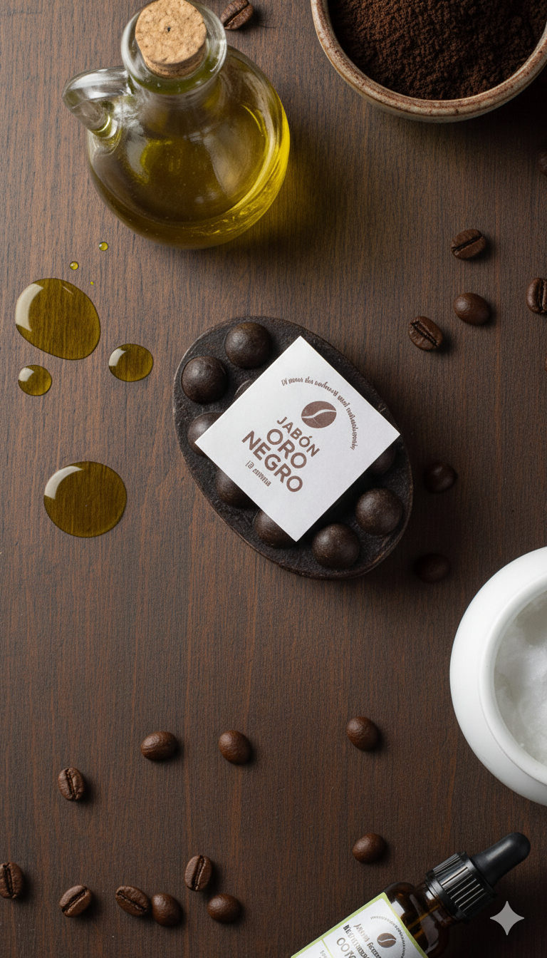 Ingredientes naturales del jabón Oro Negro